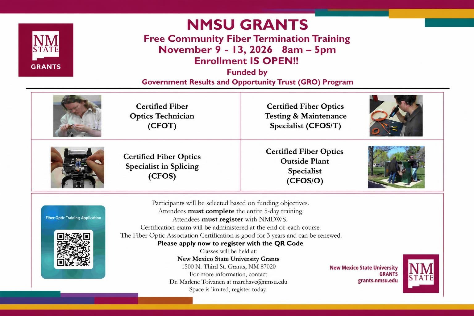 Fiber Termination Training Flyer